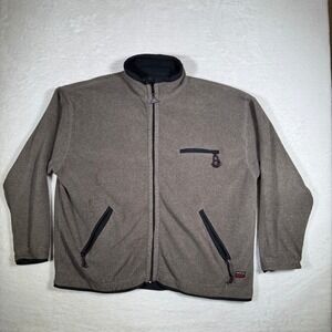 Outersport Fleece Jacket Full Zip Brown Outdoor Men's Size Medium